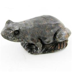 720ct Handcarved Zimbabwe Serpentine Frog (MIN-000068)