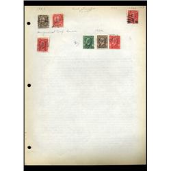 1931 Canada Hand Made Stamp Album Page 7 Pieces (STM-0123)