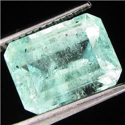 4.51ct Natural Colombian Emerald Cut Mint Green (GEM-29371)