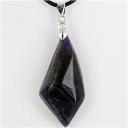 65ct Natural Amethyst Pendant Necklace (JEW-3490)