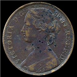 1862 British Victoria Penny Better Grade (COI-7387)