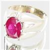 Image 2 : 39.26ctw Mozambique Ruby Sterling Ring (JEW-2706)