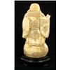 Image 2 : Chinese Handcarved Bone Dancing Buddha on Ball & Base (CLB-705)