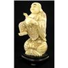 Image 3 : Chinese Handcarved Bone Dancing Buddha on Ball & Base (CLB-705)