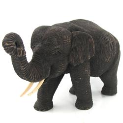 Hand Carved Teak Elephant (CLB-830)