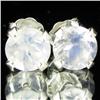 3.17ctw Moonstone Sterling Earrings (JEW-2661)