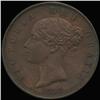 1858/7 British Victoria Halfpenny AU+ (COI-7268)