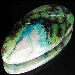 85.57ct Rare Azure Green Agate Cabochon (GEM-33145)