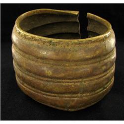 Antigue African Tribal Bronze Cuff Bracelet (ANT-1596)