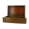 Image 1 : Inlaid Burl Box Handmade Rare Afzelia Wood (DEC-132)