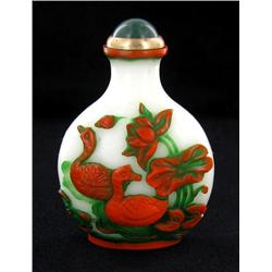Antique Chinese Peking Glass Snuff Bottle (ANT-1560)