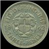 Image 2 : 1942 Britian 3p Silver XF Scarce (COI-8815)