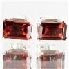 Image 1 : 3.63twc Red Garnet Sterling Earrings (JEW-2652)