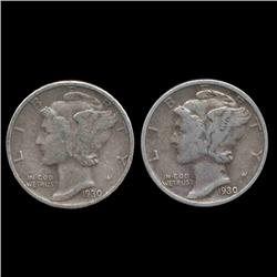 1930P/S Mercury Dimes Hi Grade Set of 2 (COI-8468)