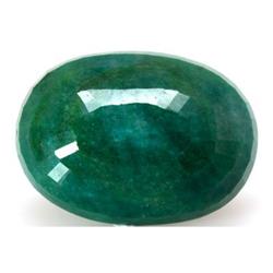 Natural Oval Shape 65.58 ctw Emerald Beryl Gemstone 1 Oval Cut Opaque Green