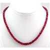 Image 2 : Natural Ruby Necklace 166.14ctw with brass clasp
