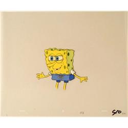 Original SpongeBob Production Art Cel Squint Yellow