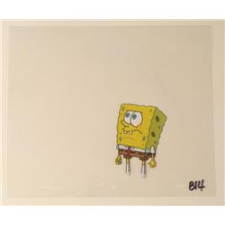 SpongeBob Original Production Art Cel Talking Sponge