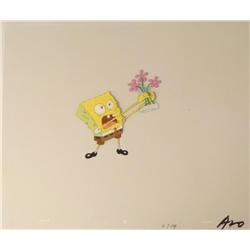 SpongeBob Needs Water Original Animation Art Cel Dry