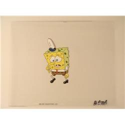 Original SpongeBob Suit Wearing Animation Art Cel Bob