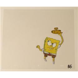 Cel Animation Art Original SpongeBob Throw It Man Clock