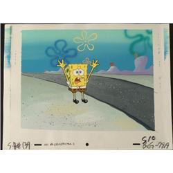 Original Background Spongbob Hold On Cel Production Art