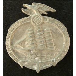 NAZI NAVY/NAVAL BADGE-TALL SHIP EAGLE & SWASTIKA -1935