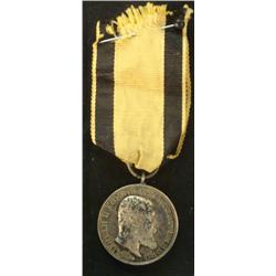 RARE ORIG. WWI IMPERIAL KING WILHELM MEDAL & RIBBON