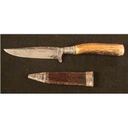 ORIGINAL WWII NAZI STAG HANDLED BOOT KNIFE-SOLINGEN
