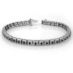 Natural 1.0 ctw Black Diamond Bracelet 10K White Gold