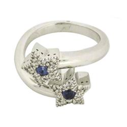 14k White Gold Ring with Diamonds