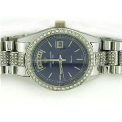 Jules Jurgensen Men's 7478WU Blue Dial Crystal Accented Watch
