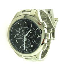 Timex Men's T Series Chronograph Silver-Tone Stainless Steel Bracelet Watch #T2M469