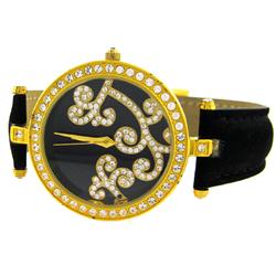 Peugeot Couture Swarovski Crystal Leather Band Watch