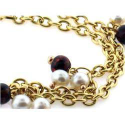 14k Gold Bracelet with Pearls