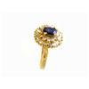 Image 3 : 14k Yellow Gold Diamond Ring with Sapphire