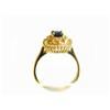 Image 4 : 14k Yellow Gold Diamond Ring with Sapphire