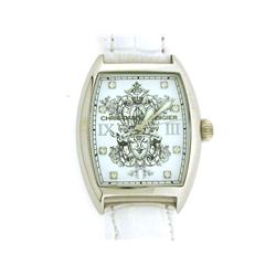 Christian Audigier Unisex INT-307 Intensity Bird Cage, White Ion-Plating Stainless Steel Watch