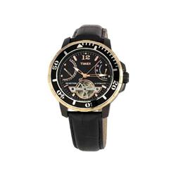 Timex Mens SL Automatic Black Leather Bracelet Watch T2M931
