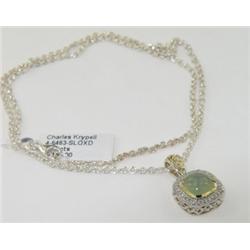 Charles Krypell Gold/Silver Lime Onyx Necklace
