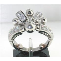 Bvlgari 18K White Gold, Diamond Ring.