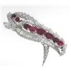 Image 2 : Oscar Heyman Platinum, Diamond & Ruby Pin