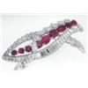 Image 3 : Oscar Heyman Platinum, Diamond & Ruby Pin