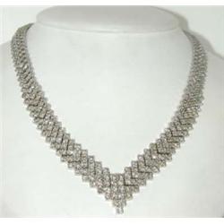 14k White Gold, Cognac Diamond Necklace