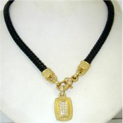 Judith Ripka 18K Yellow Gold, Diamond Necklace