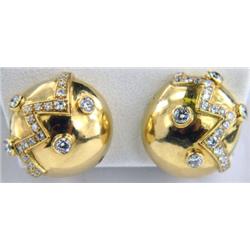 18K Gold Diamond Earring