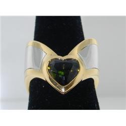 Marina B. 18K 2-Toned Gold Tourmaline Ring