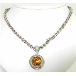 Charles Krypell Silver Citrine Necklace