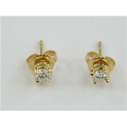 Tiffany & Co 18k  Yellow Gold Diamond Stud Earrings