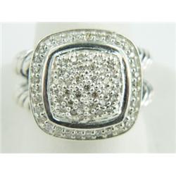 David Yurman Silver Diamond Ring